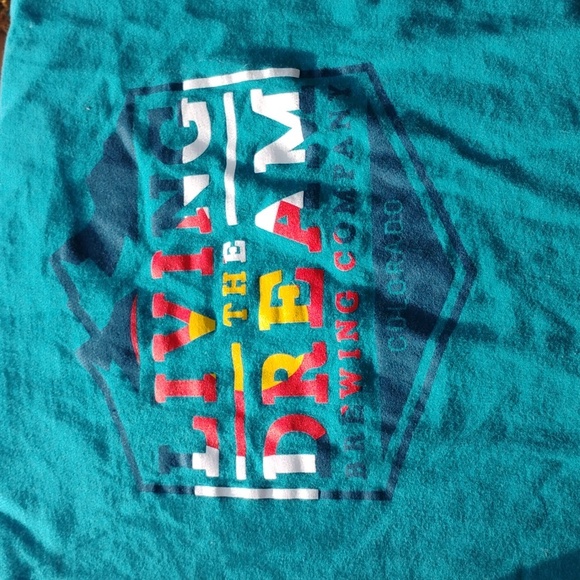 😵‍💫 LIVING the DREAM BREWERY Colorado Turquoise Tee-Shirt UniSex SZ L/XL - Picture 4 of 14